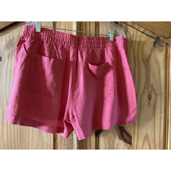 Women's Gap dark pink linen blend pull on chino shorts size L - NWT - Picture 9 of 10